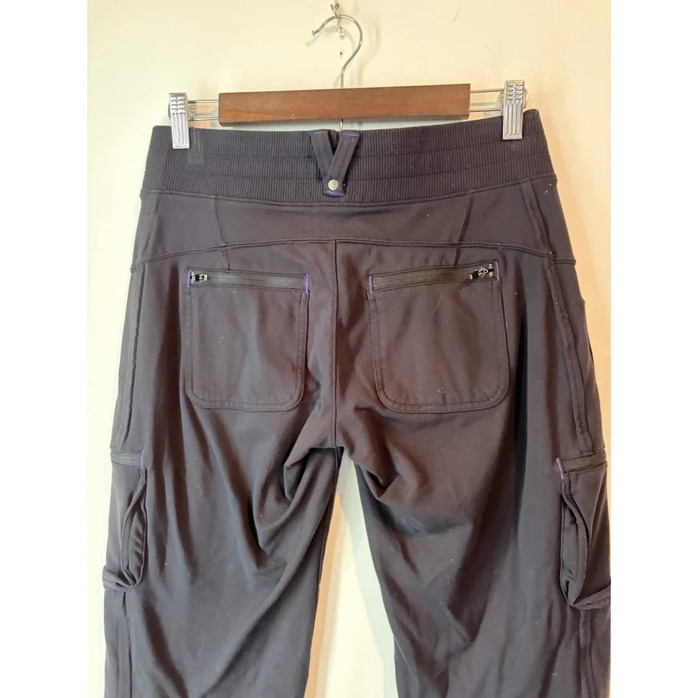 Athleta Athletic Cargo Pants‎ Black Size Small Baggy Tapered Leg - Picture 6 of 6